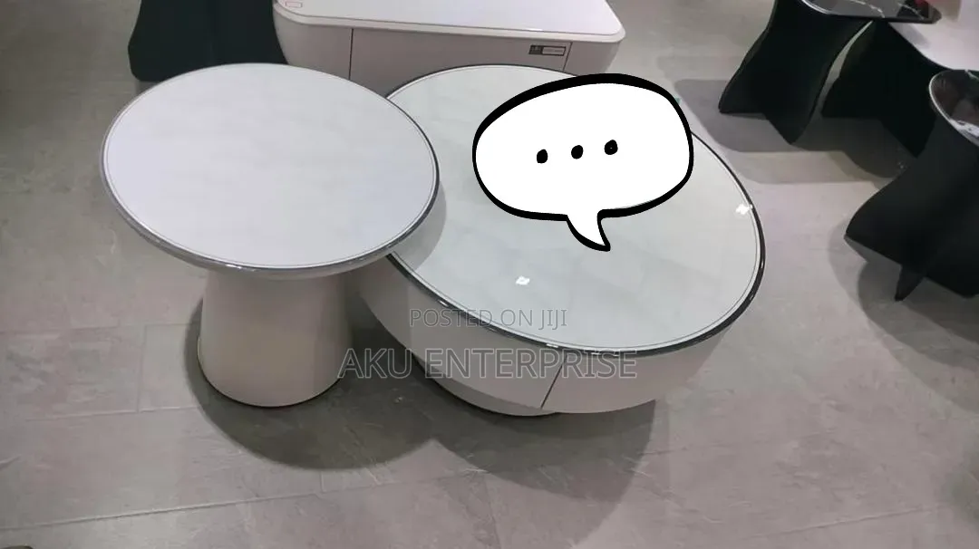 Marble Coffee Table With Drawer Storage Round