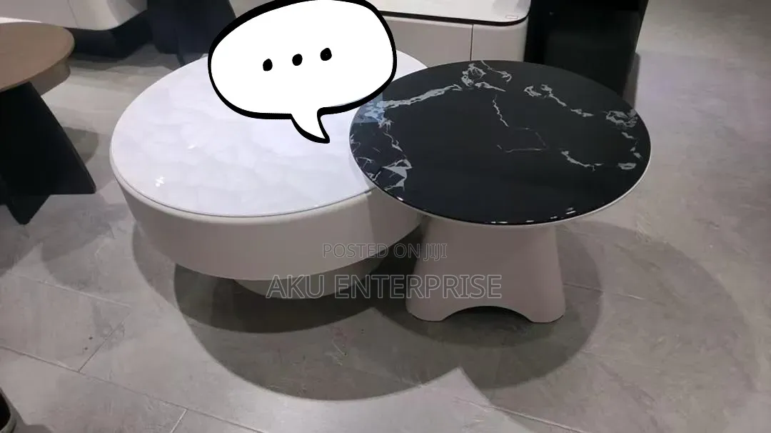 Marble Coffee Table With Drawer Storage Round