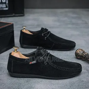 Fresh Look Formal Loafers Slip-Ons Flat Business Shoes Black