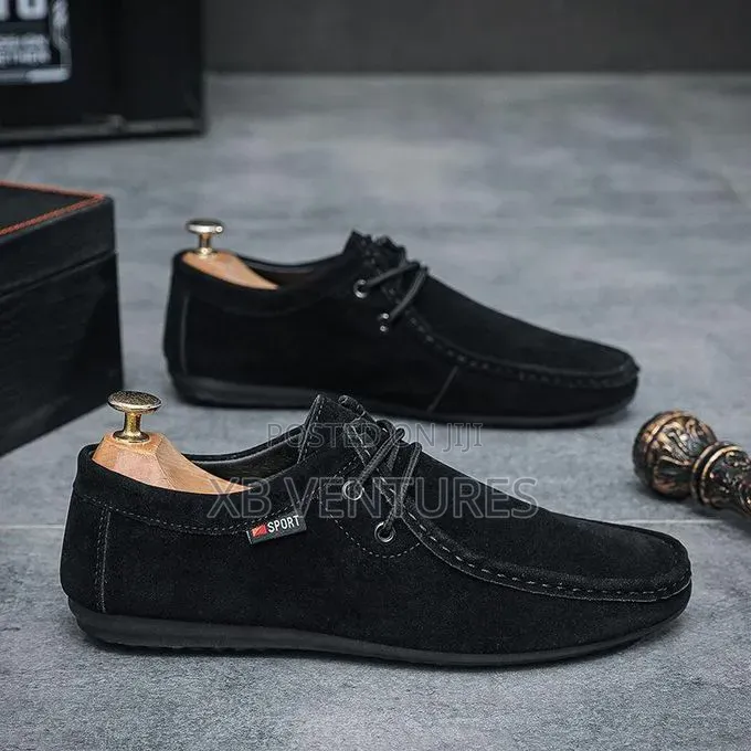 Fresh Look Formal Loafers Slip-Ons Flat Business Shoes Black