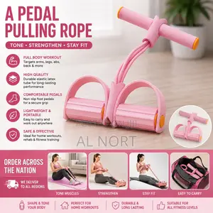 Pedal Pulling Rope Resistance Band – Pink