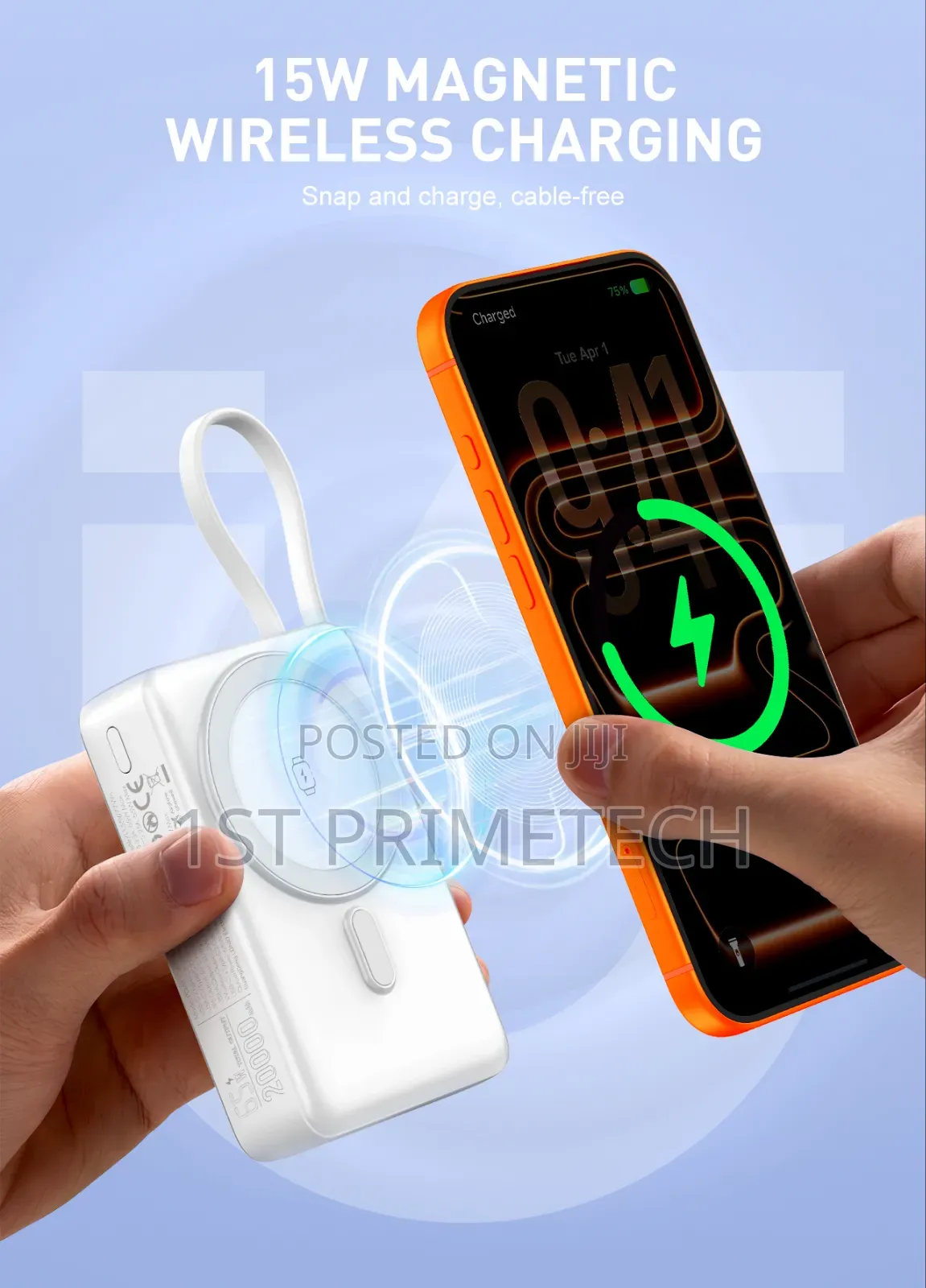 LDNIO 20,000 mAh 65W, 15W Magnetic Wireless Power Bank