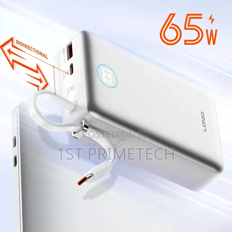 LDNIO 20,000 mAh 65W, 15W Magnetic Wireless Power Bank