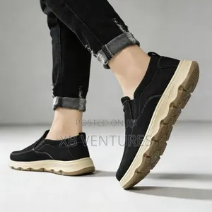 Easy Wear Loafers Men's Canvas Shoes - Black
