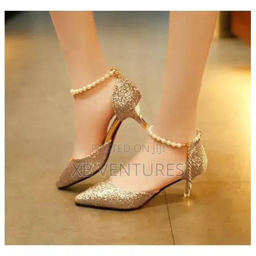 Women's High Heels Elegant Golden Shoes