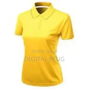 Ladies Casual Short Sleeve Polo T-Shirt - YellowSKU