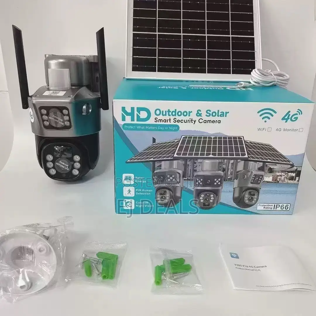 V380 Pro Outdoor Solar Smart Security Camera Supports Sim 4G