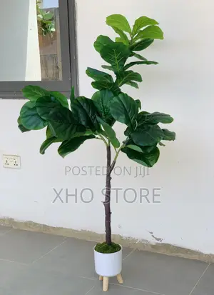 Modern Indoor Artificial Potted Plants Wooden Stands Flower Pot Vase