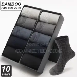 High Quality 10 Pairs of Bamboo Fiber Socks for Business Men