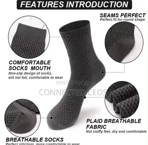 High Quality 10 Pairs of Bamboo Fiber Socks for Business Men