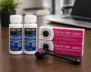 Kirkland Minoxidil and Derma Roller for Beard,hair