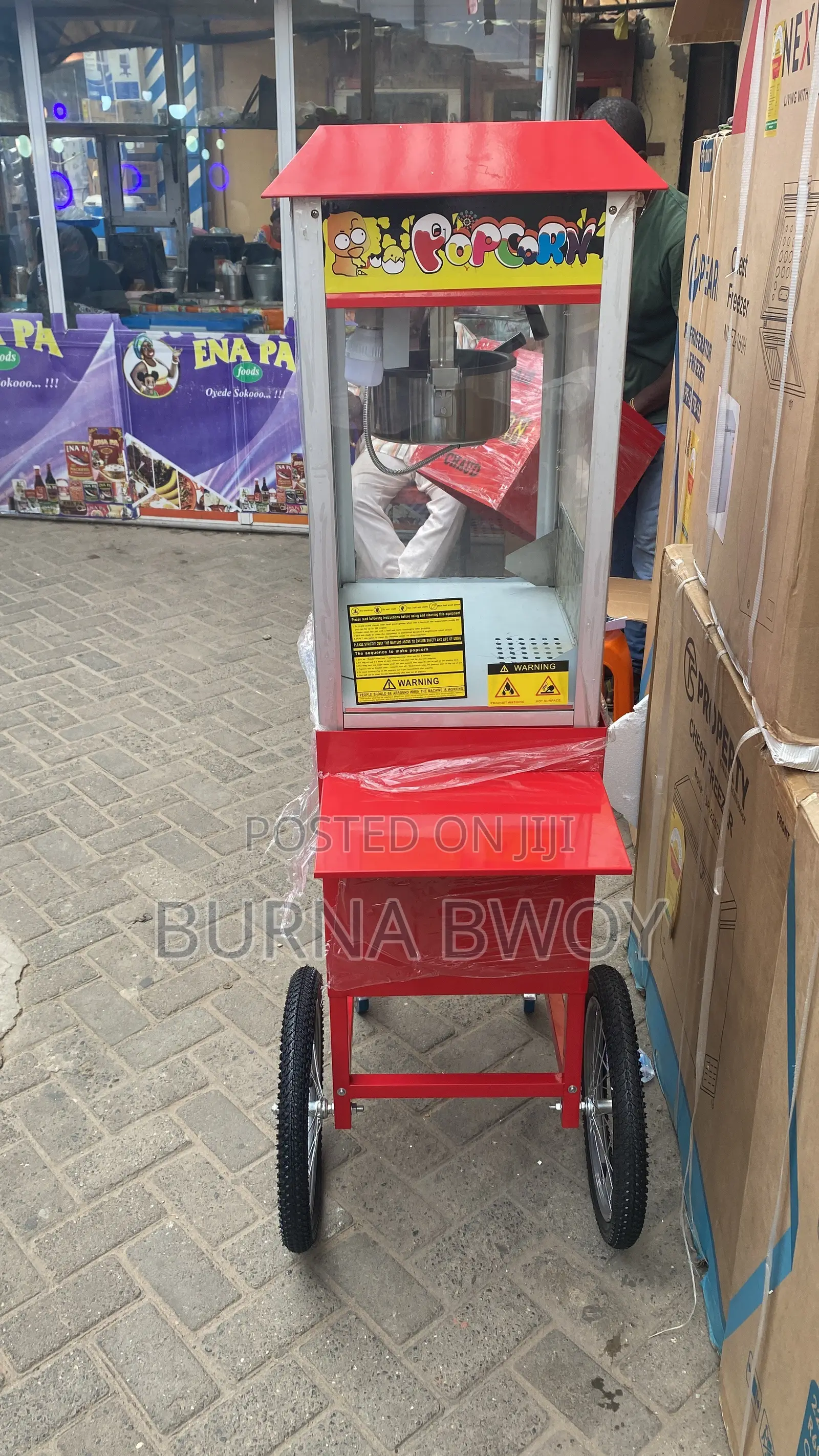 Foreign Popcorn Machine