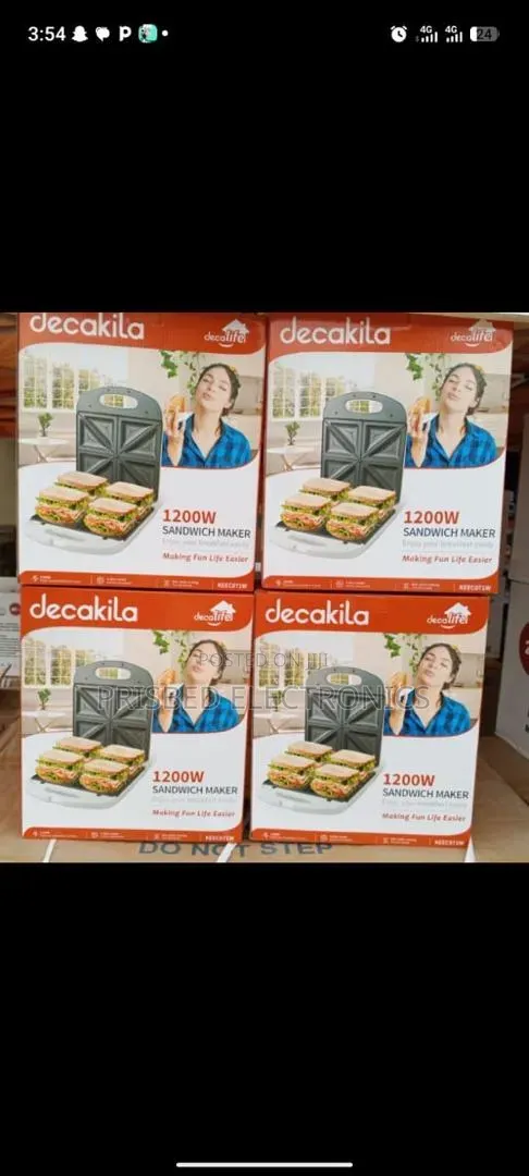 Decakila 4 Slice Durable Sandwich Maker