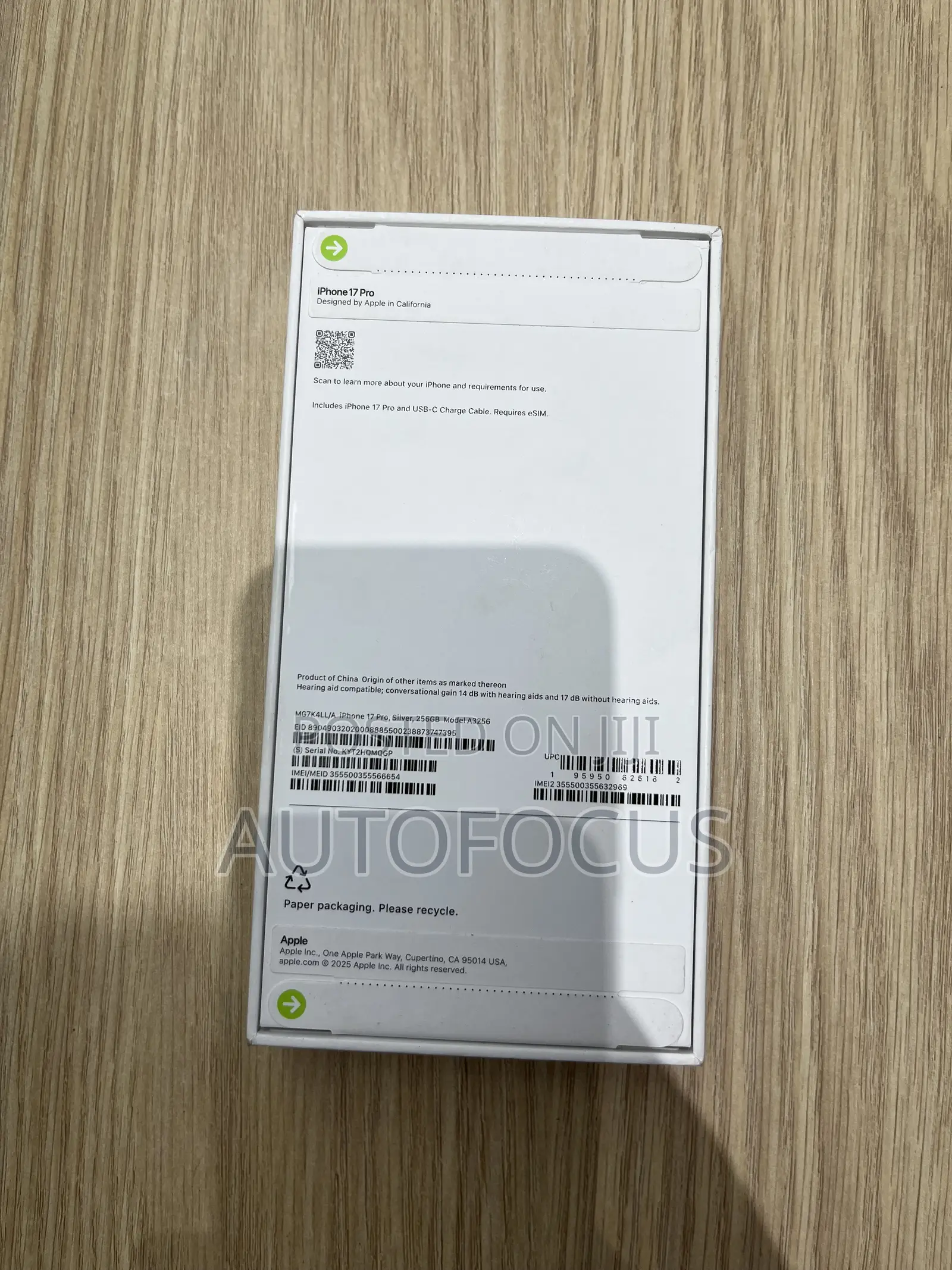 New Apple iPhone 17 Pro 256 GB Silver