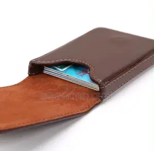 PU Leather Business Card Holder, Vertical Version With Magnetic Shut