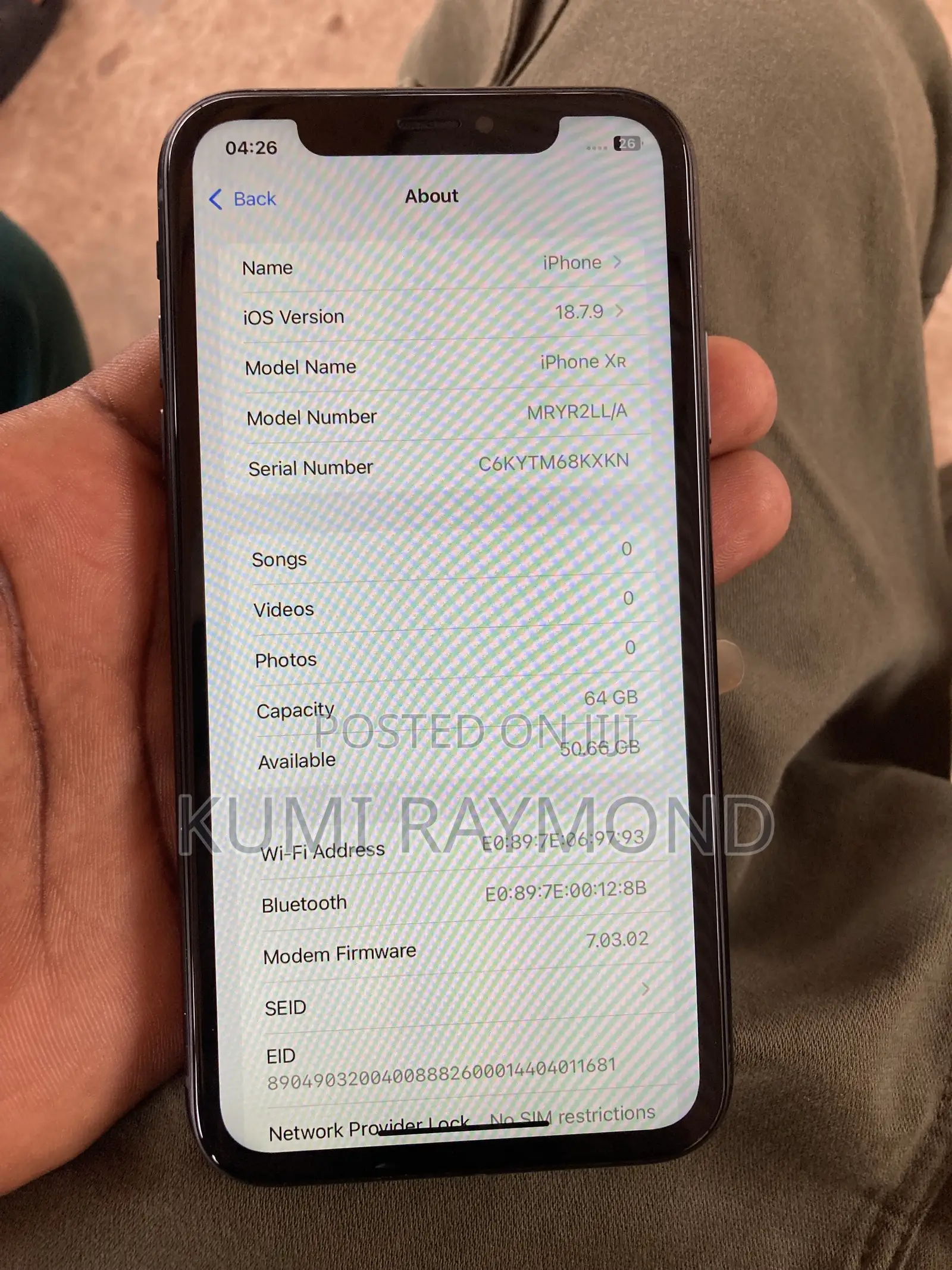 Apple iPhone XR 64 GB Black