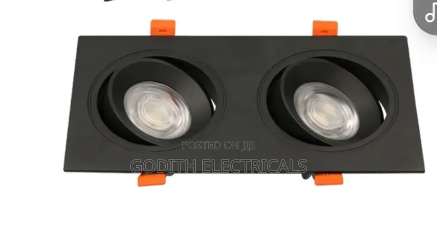 Double Head Spotlight Fixture Complete Tricolor