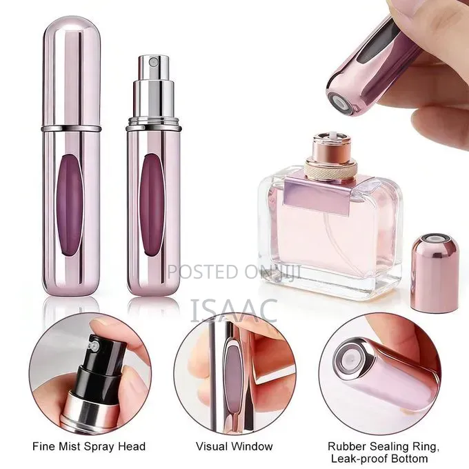 5ml Refillable Perfume Atomizer Bottles – 5-Pack Travel Spray Set