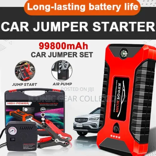 Multi-Function Car Jumper Pack With Tyre Inflator