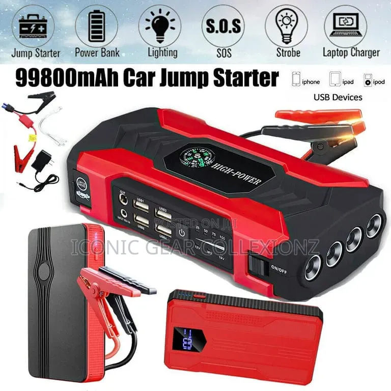 Multi-Function Car Jumper Pack With Tyre Inflator