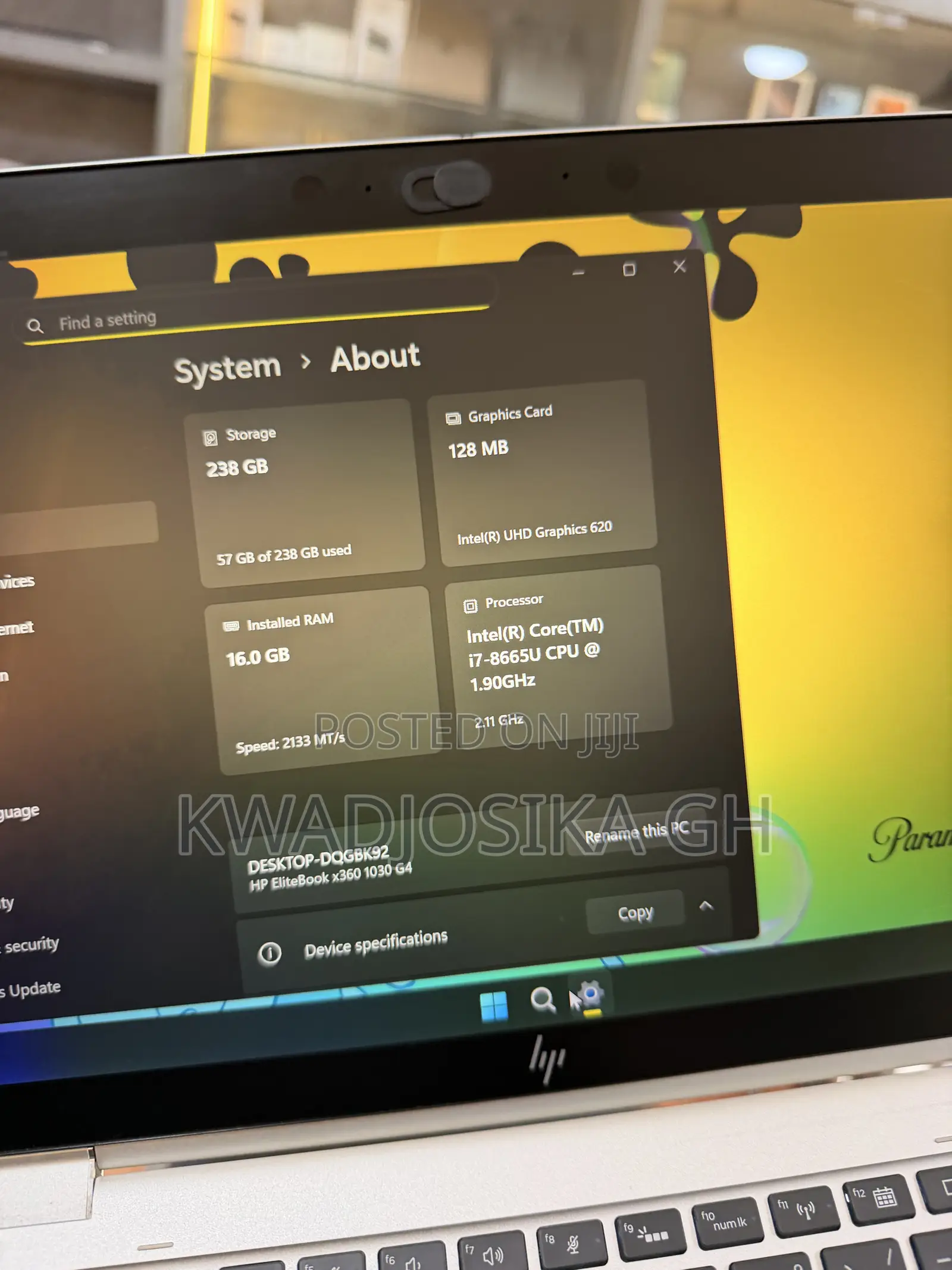 Laptop HP EliteBook x360 1030 G4 16GB Intel Core i7 SSD 256GB