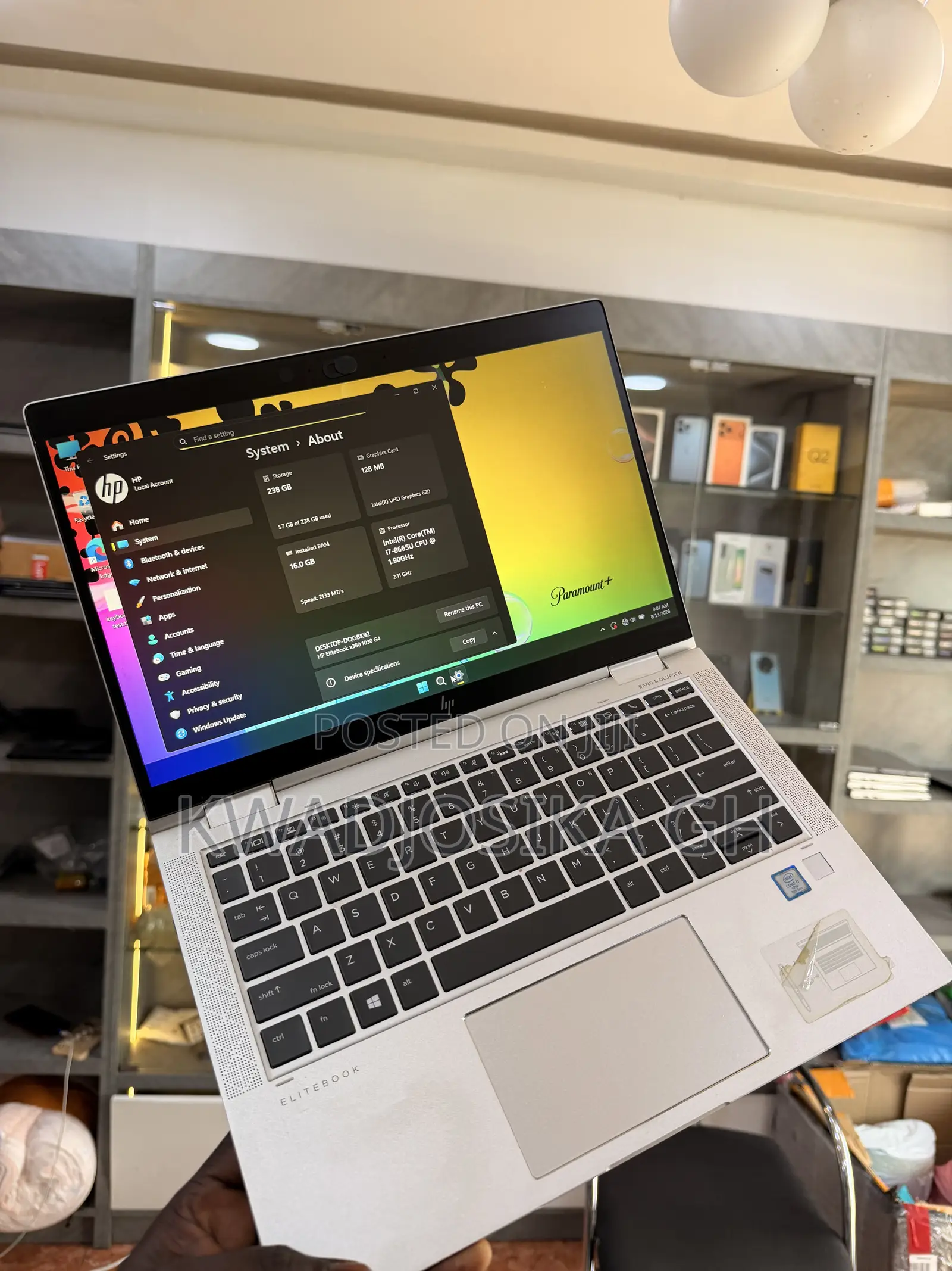 Laptop HP EliteBook x360 1030 G4 16GB Intel Core i7 SSD 256GB