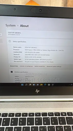 Laptop HP EliteBook 735 G5 8GB AMD Ryzen 3 SSD 256GB