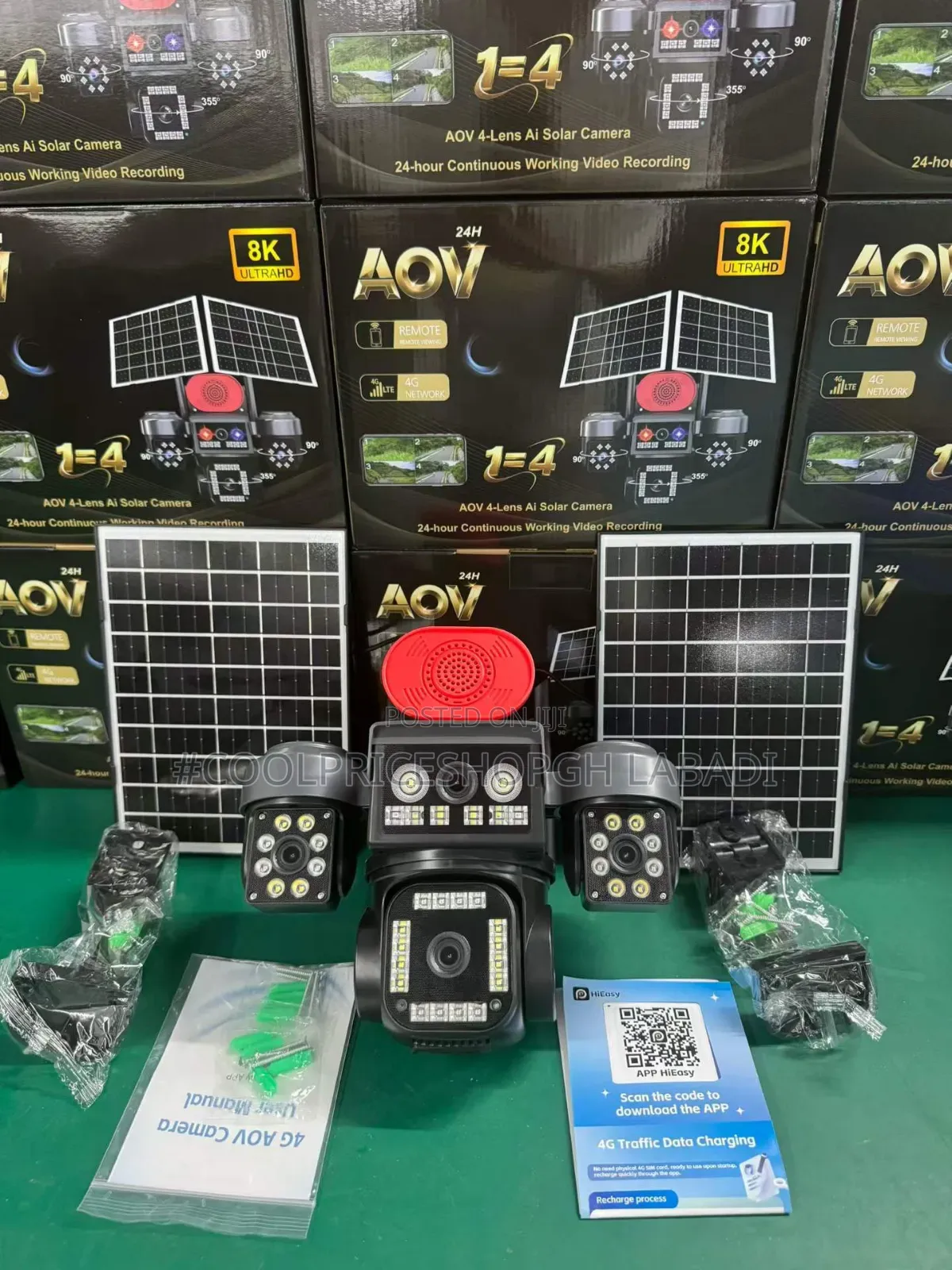 Powered Solar Panel Backed by a Rechargeable Battery App Monitoring.