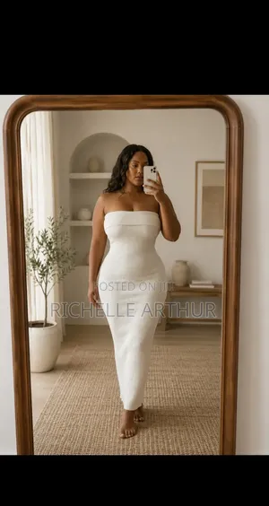Cream Strapless Maxi Dress