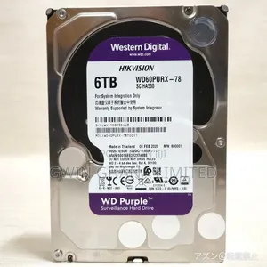 6TB Western Digital WD60PURZ Surveillance SATA 6Gb/S 3.5-in HDD