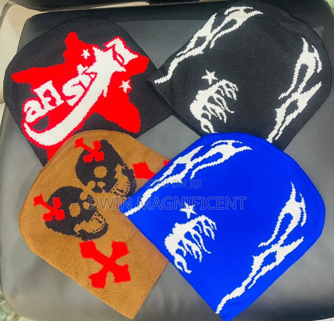 Trendy Y2k-Style Graphic Knit Beanies