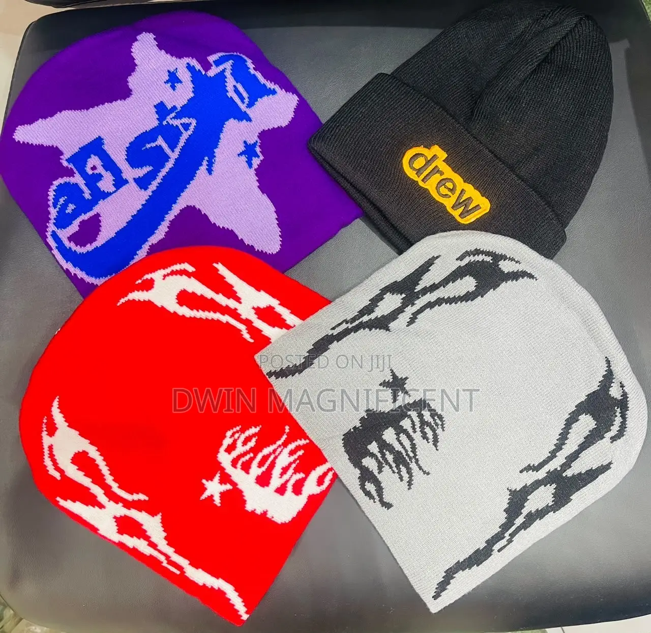 Trendy Y2k-Style Graphic Knit Beanies