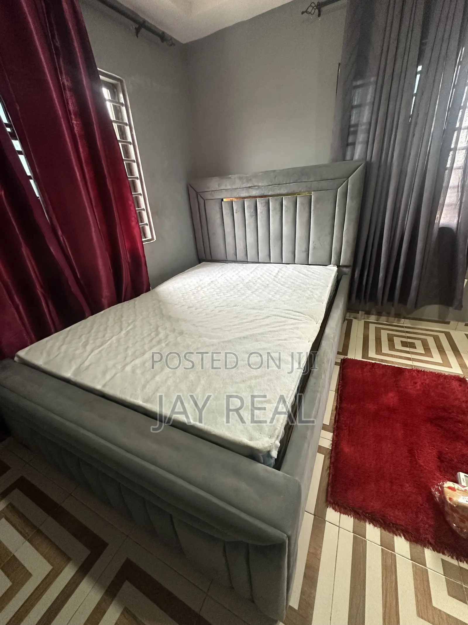 A Foreign Mattress and Bed-Stand for Sale.