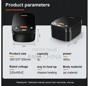 Fully Programmable Silver Crest 5L Rice Cooker