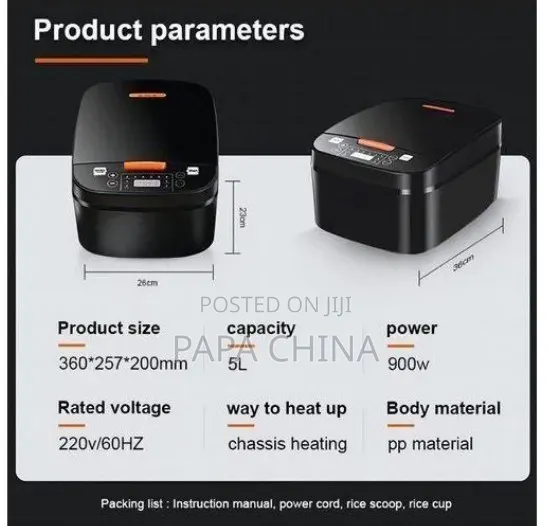 Fully Programmable Silver Crest 5L Rice Cooker