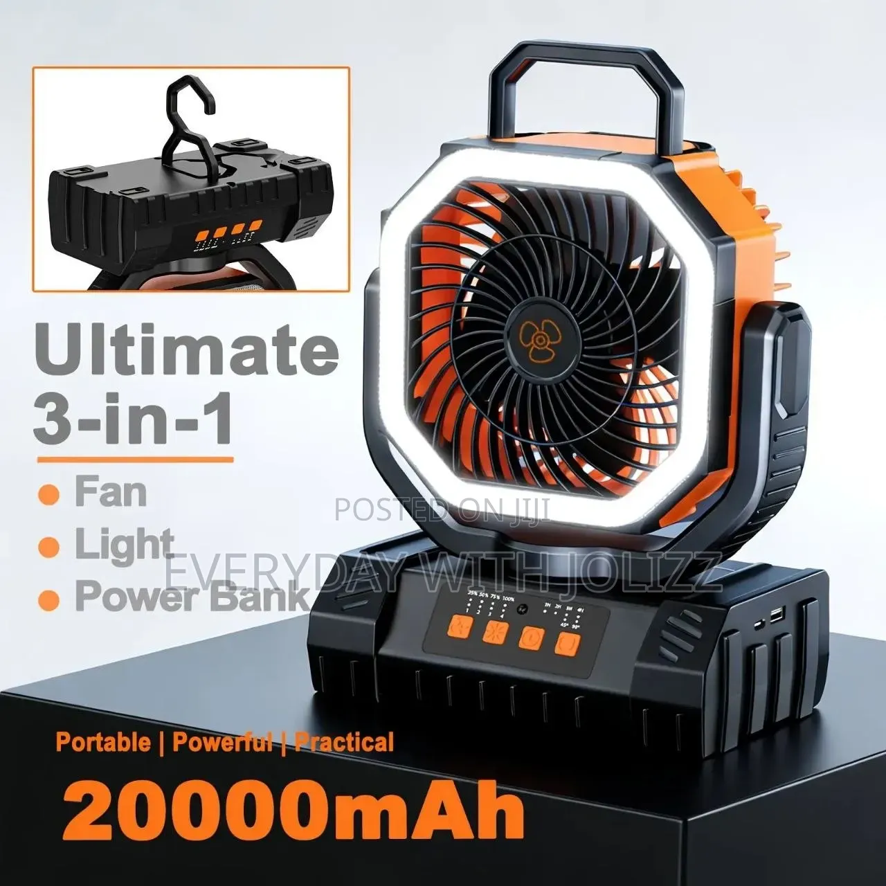 Recharge Powerbank Fan