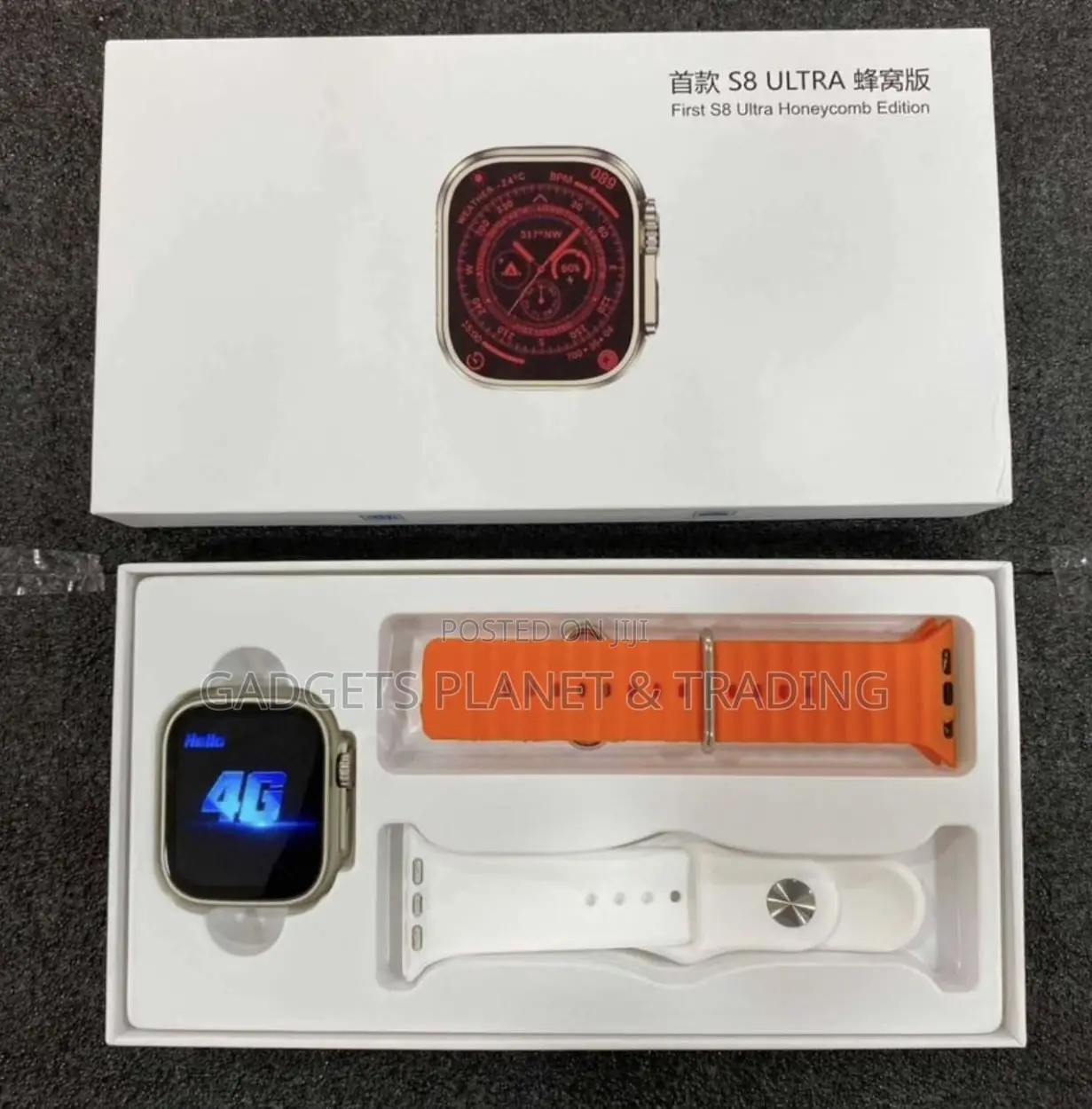 S8 Ultra 4G SIM Supported Android SmartWatch 4gb/64gb - HoneyComb Edtn