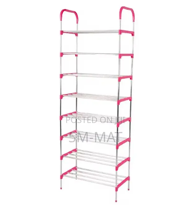 Pink 8 Layer Shoe Rack