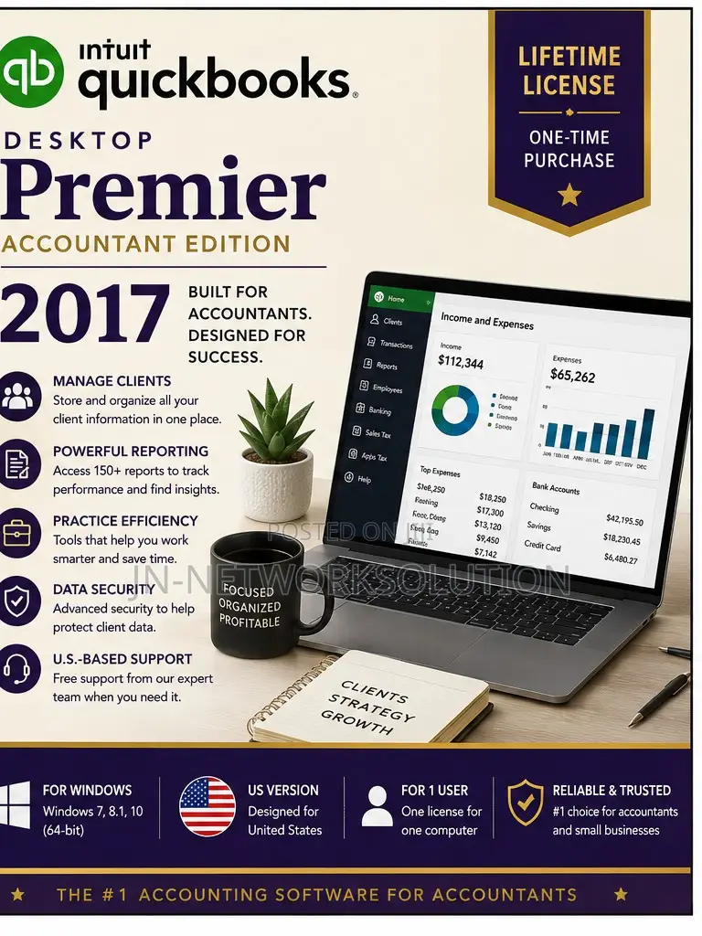 Intuit QuickBooks Desktop Premier Accountant Edition 2017 Lifetime