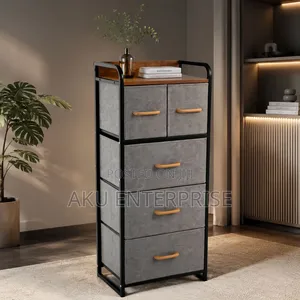 Fabric Drawer Bedside Storage Cabinet