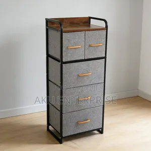 Fabric Drawer Bedside Storage Cabinet