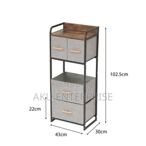 Fabric Drawer Bedside Storage Cabinet