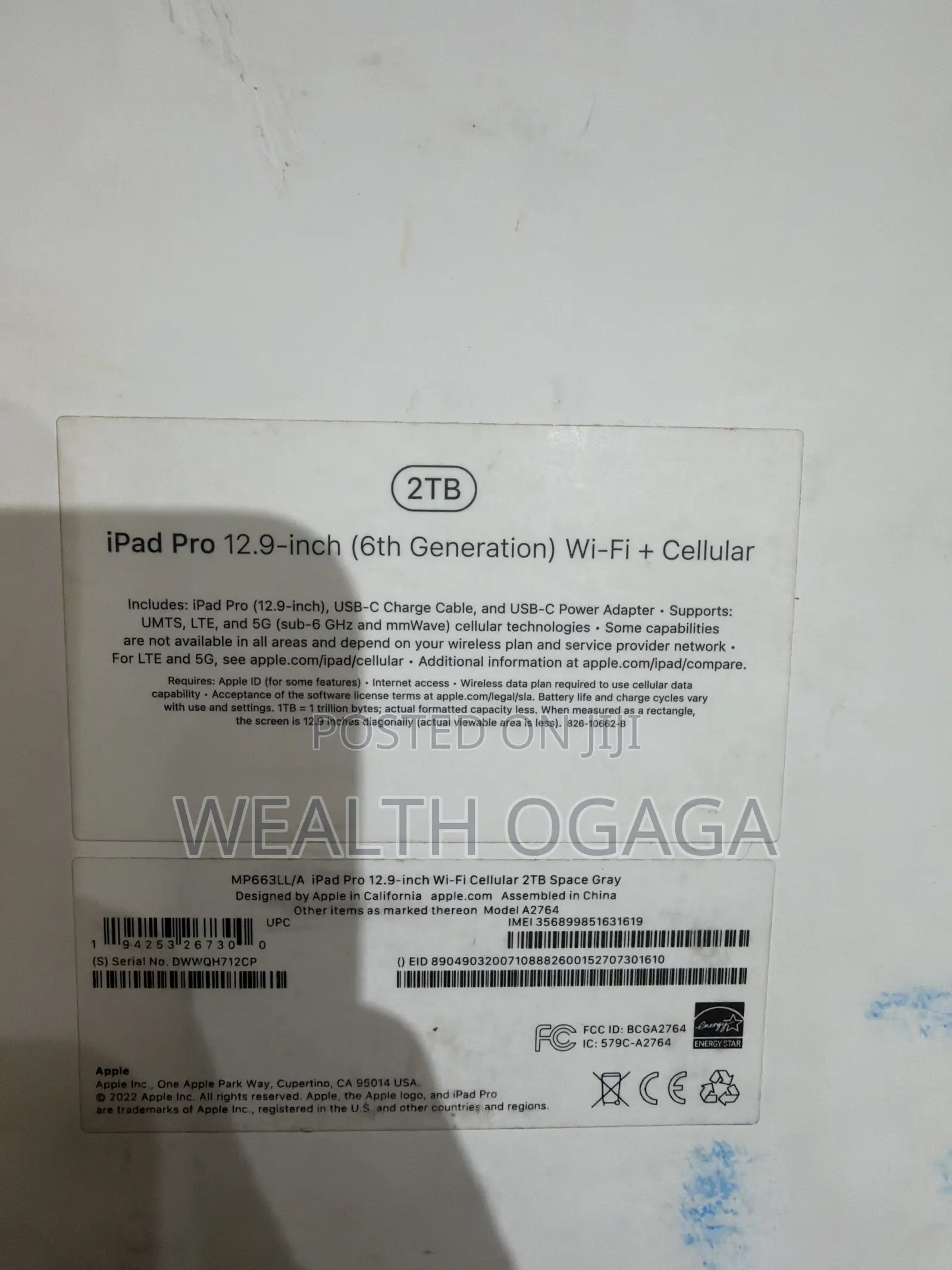 Apple iPad Pro 12.9 (2022) 2 TB Gray