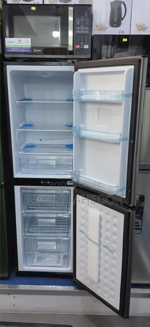 Gray Colour of Nasco Bottom Freezer 158L Double Door Fridge