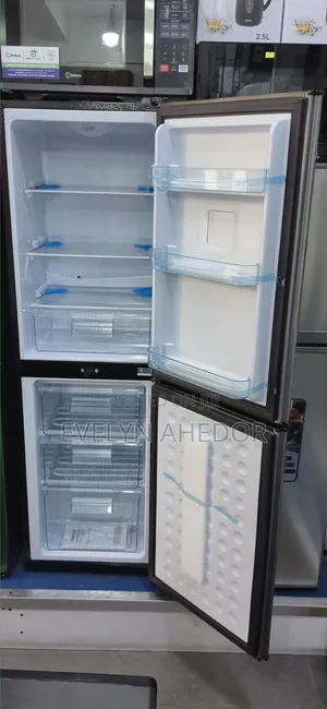 Gray Colour of Nasco Bottom Freezer 158L Double Door Fridge