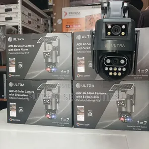 4G Solar Camera With Siren Alarm 2 Lens 8mp