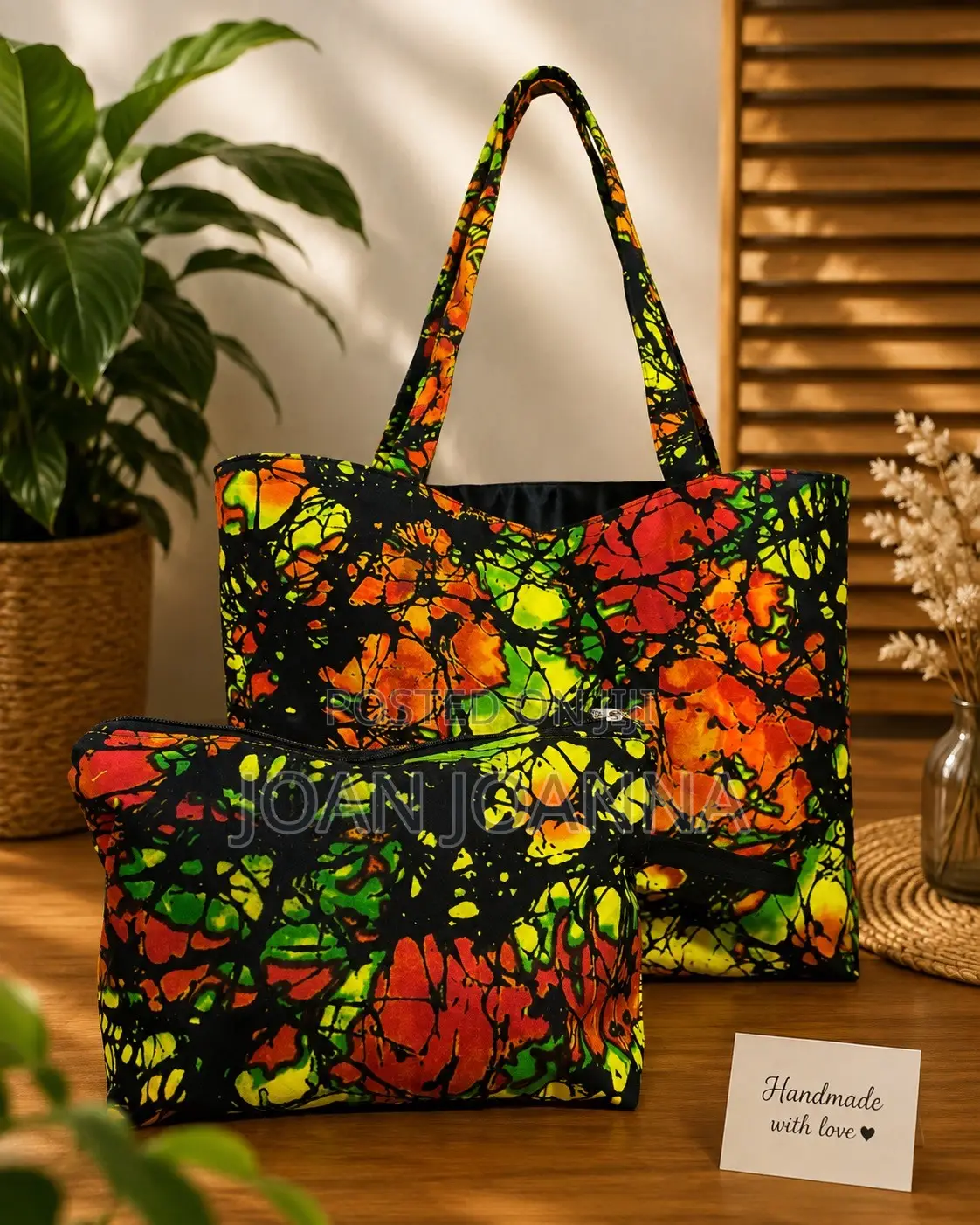 Quality African Ankara Tote Bags With Purse