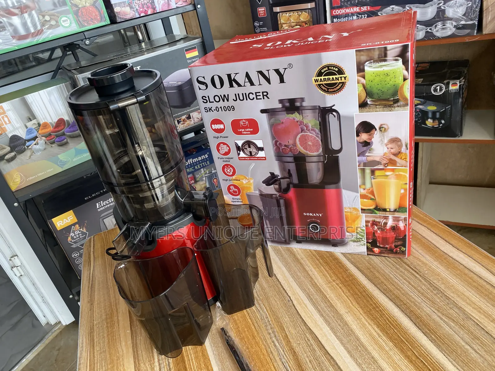 Sokany Electric Whole Slow Juicer Machine - 800W