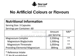 Magnesium Theonate Complex With Added Glycinate 180 Capsules