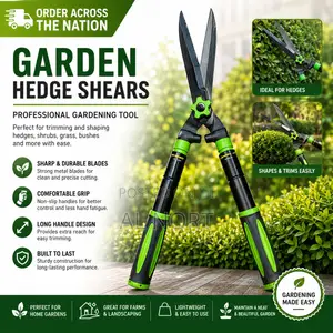 Garden Hedge Shears – Professional Gardening Tool – Green Black